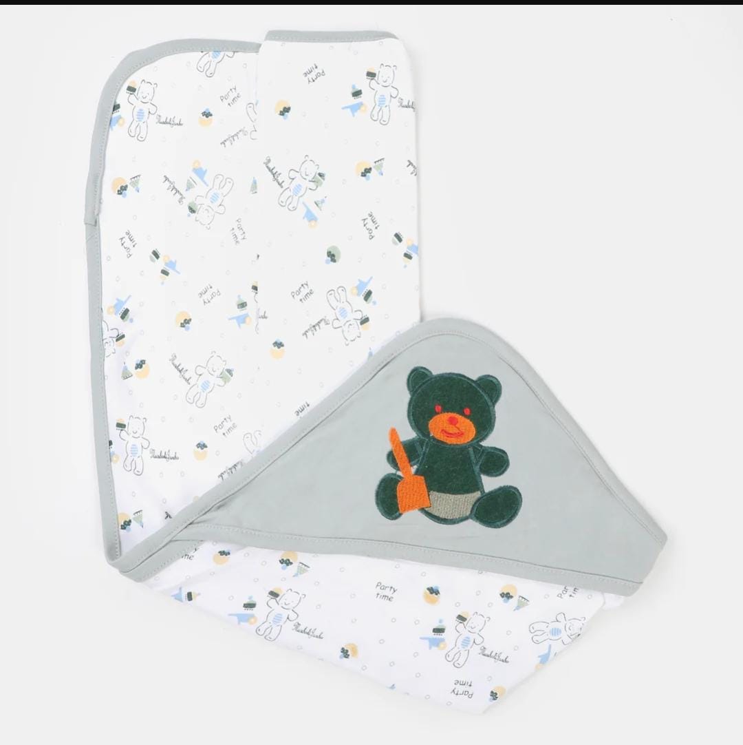 Hooded double sided wrapping sheet