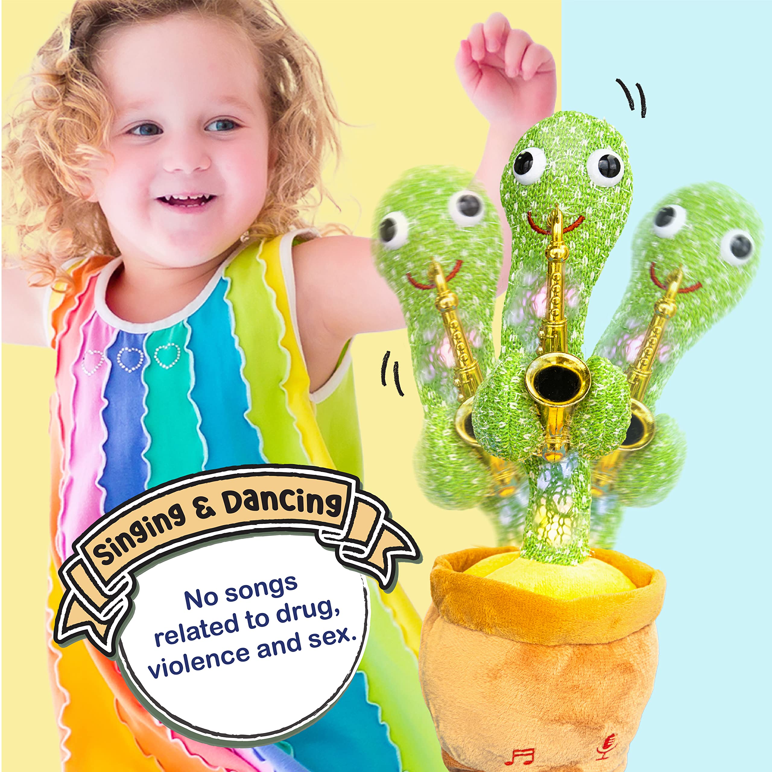 Little  Spark dancing cactus  rechargeable  musical plush toy dancing & talking cactus