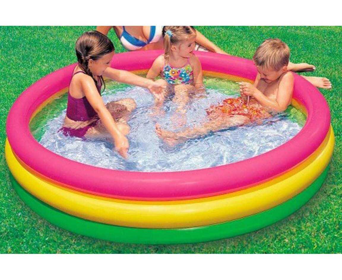 WET  set collection Intex 57412 3 Ring Sunset Glow Baby Pool ( 45" X 10" ) 2+