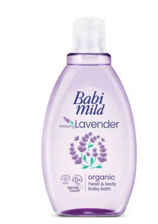 Babi Mild Relaxing Lavender Organic Head and Body Baby Bath 180 ml