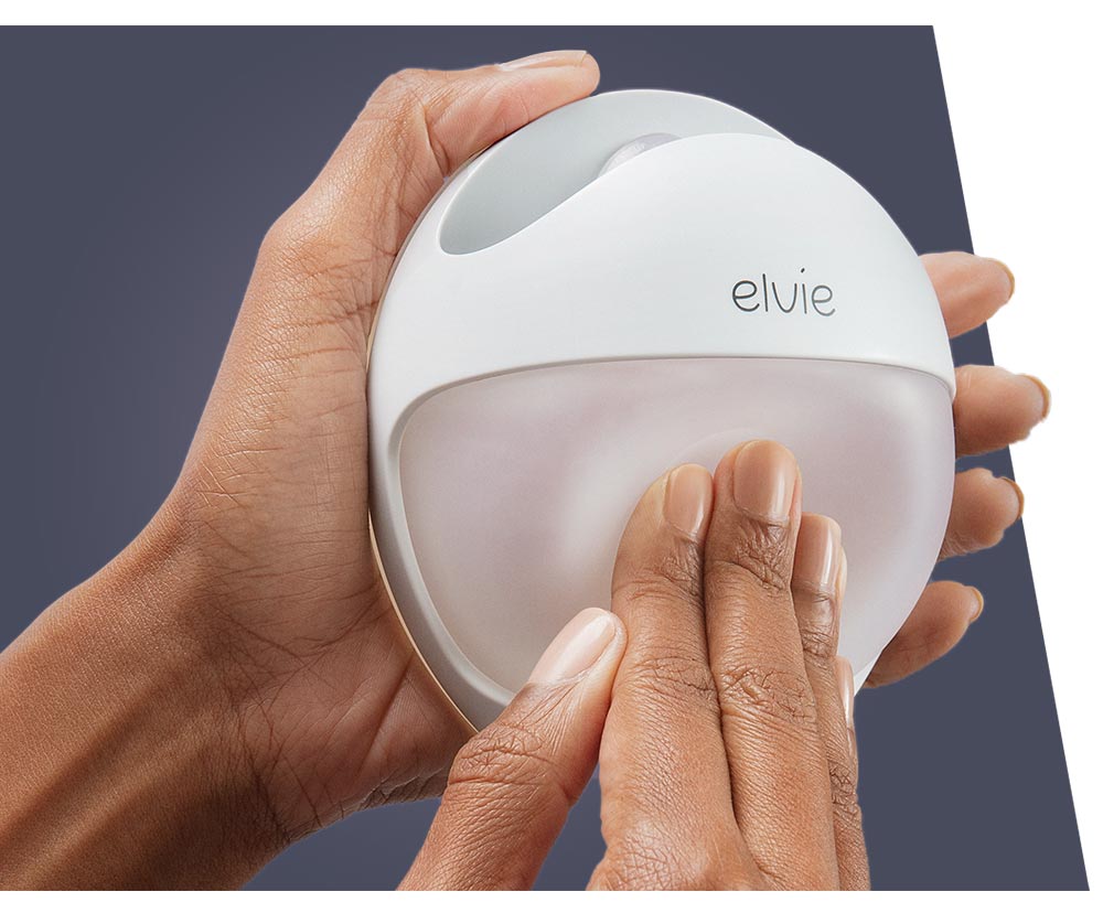 Elvie Curve Manual Wearable Breast Pump - Hands-Free, Kick-Proof, Portable Silicone Pump for Gentle Expressing While Feeding or Pumping