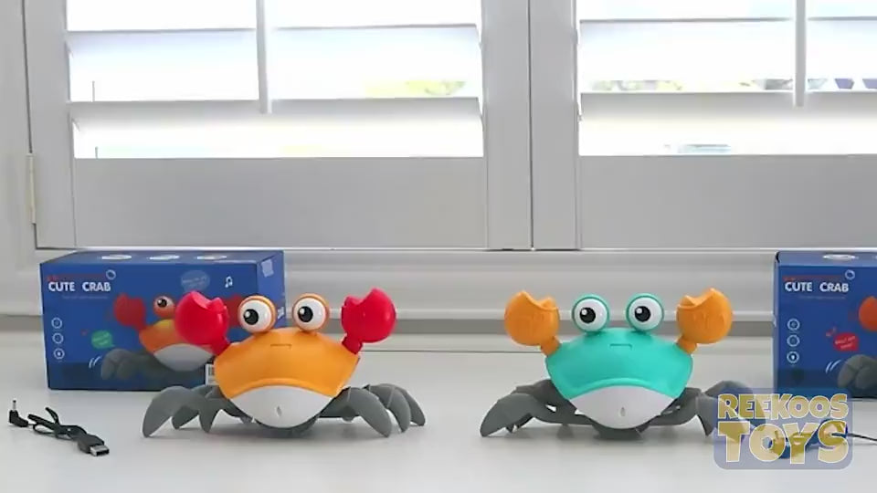 Crawling Crab Baby Toy Baby Musical Toys For Toddlers 1-3 Tummy Time Toys With Music Sounds