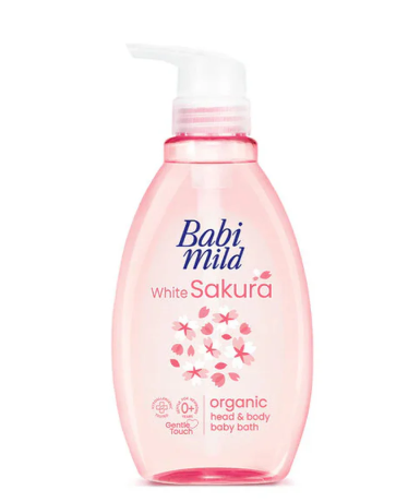 Babi Mild White Sakura Organic Head & Body Baby Bath