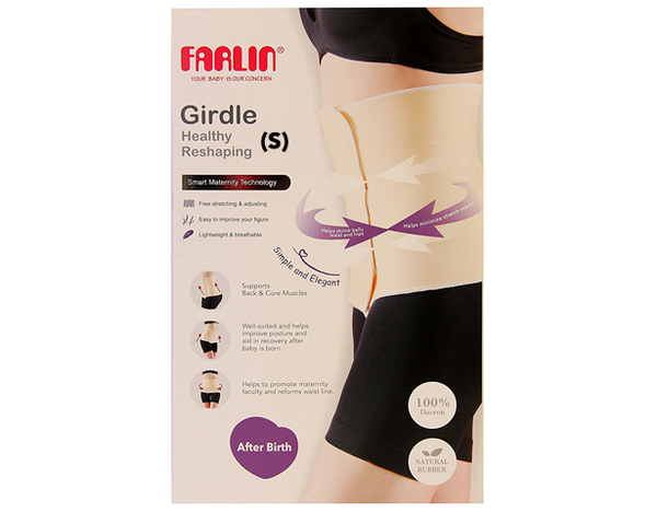 Farlin Cotton Blend Breathable Postnatal Reshaping Abdominal Girdle Belt  (Large 46 X 9.5)