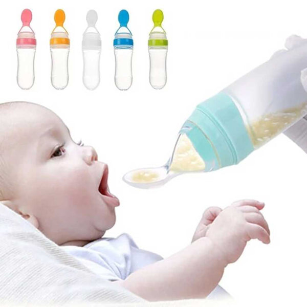 Baby feeding 2024 squeeze spoon